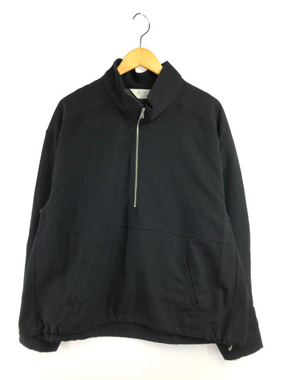 【中古品】【メンズ】 ANCELLM アンセルム WOOL HALF ZIP PULL OVER SHIRT ANC-SH72 ウール ハーフジップ プルオーバー シャツ 140-260405-na-07-tag サイズ：2 カラー：ブラック 万代Net店