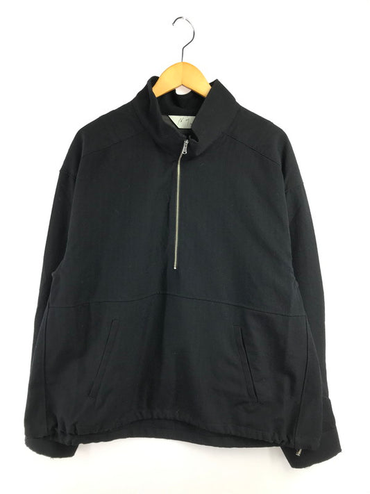 【中古品】【メンズ】 ANCELLM アンセルム WOOL HALF ZIP PULL OVER SHIRT ANC-SH72 ウール ハーフジップ プルオーバー シャツ 140-260405-na-07-tag サイズ：2 カラー：ブラック 万代Net店