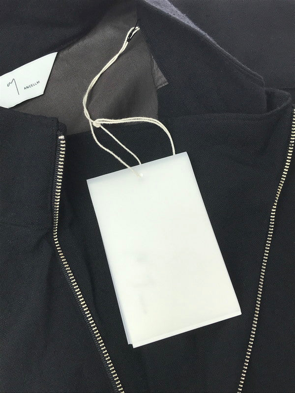 【中古品】【メンズ】 ANCELLM アンセルム WOOL HALF ZIP PULL OVER SHIRT ANC-SH72 ウール ハーフジップ プルオーバー シャツ 140-260405-na-07-tag サイズ：2 カラー：ブラック 万代Net店
