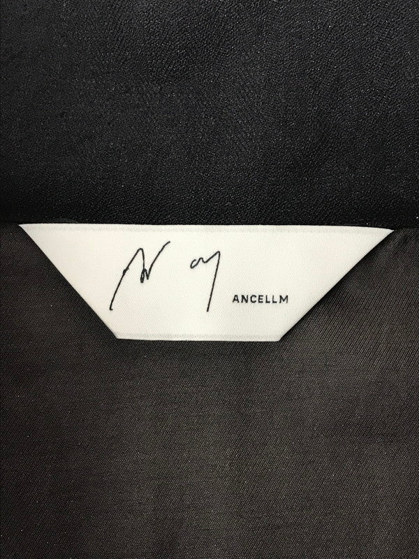 【中古品】【メンズ】 ANCELLM アンセルム WOOL HALF ZIP PULL OVER SHIRT ANC-SH72 ウール ハーフジップ プルオーバー シャツ 140-260405-na-07-tag サイズ：2 カラー：ブラック 万代Net店