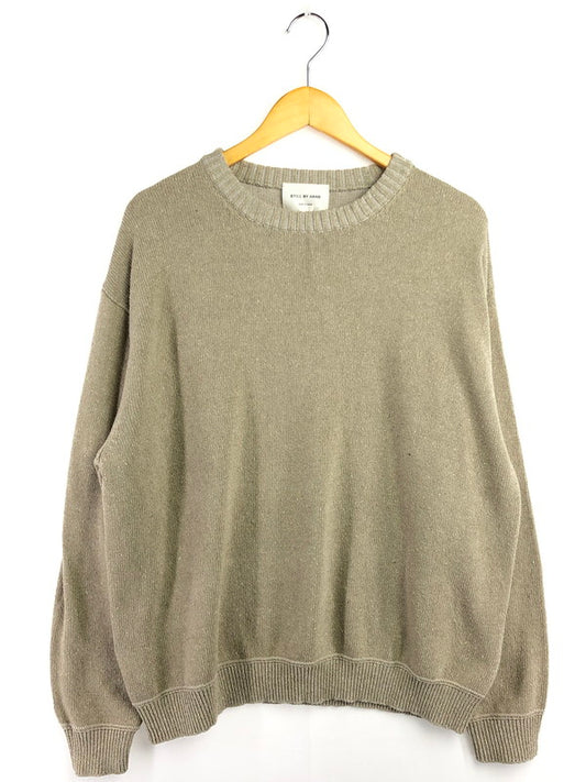 【中古美品】【メンズ】 STILL BY HAND スティルバイハンド COTTON SILK KNIT CREW NECK KN06254 コットン シルクニット クルーネック 140-260404-rt-06-tag サイズ：50 カラー：サンドベージュ 万代Net店