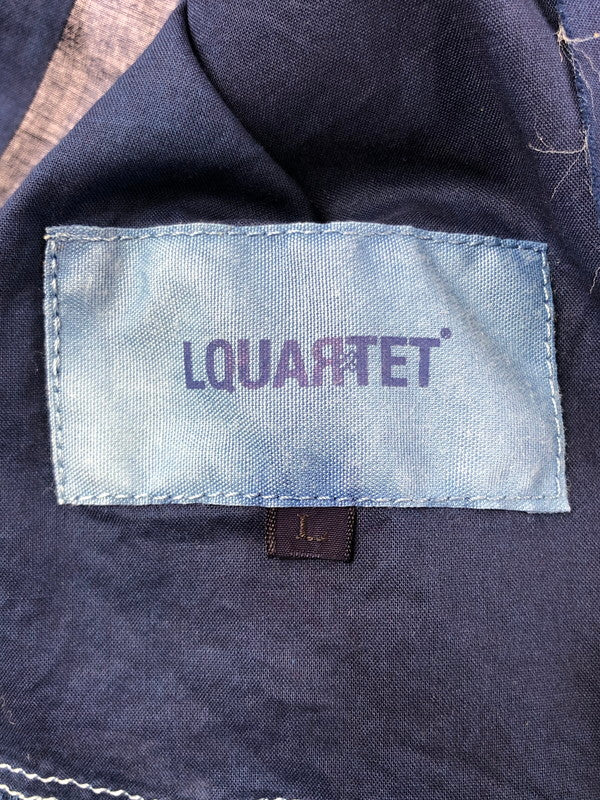 【中古美品】【メンズ】 LQUARTET エルカルテット 60’s COLLAR CRAFTSMAN SHIRT LQ25FW-LS-008 60年代 カラー クラフトマン シャツ トップス 140-260404-rt-04-tag サイズ：L カラー：インディゴ ダイイング 万代Net店