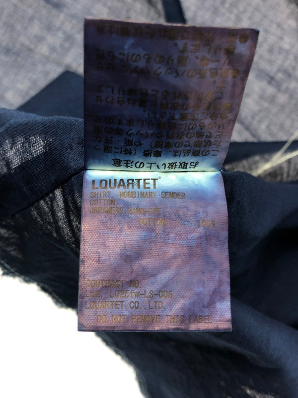 【中古美品】【メンズ】 LQUARTET エルカルテット 60’s COLLAR CRAFTSMAN SHIRT LQ25FW-LS-008 60年代 カラー クラフトマン シャツ トップス 140-260404-rt-04-tag サイズ：L カラー：インディゴ ダイイング 万代Net店