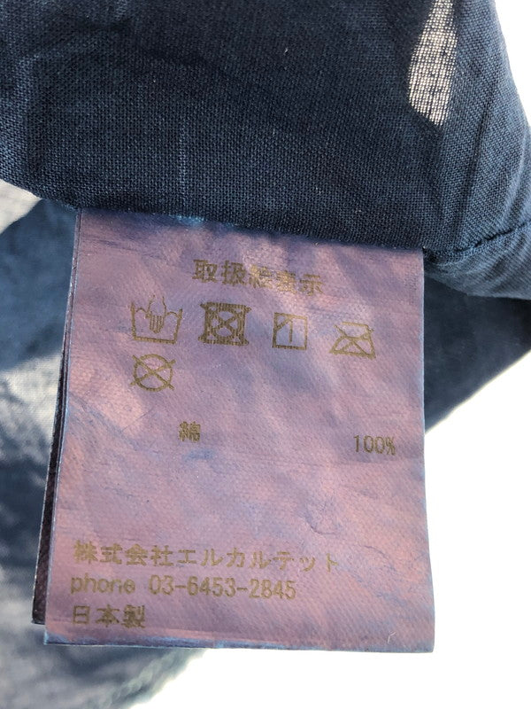 【中古美品】【メンズ】 LQUARTET エルカルテット 60’s COLLAR CRAFTSMAN SHIRT LQ25FW-LS-008 60年代 カラー クラフトマン シャツ トップス 140-260404-rt-04-tag サイズ：L カラー：インディゴ ダイイング 万代Net店