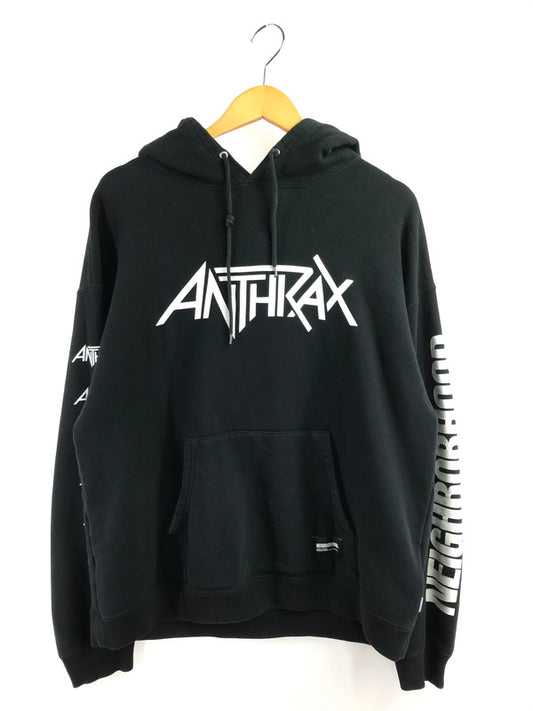 【中古品】【メンズ】 NEIGHBORHOOD ネイバーフッド × ANTHRAX アンスラックス SWEATPARKA 232UWNH-CSM02S スウェット パーカー ブラック 142-260408-rt-05-tag サイズ：L カラー：ブラック 万代Net店