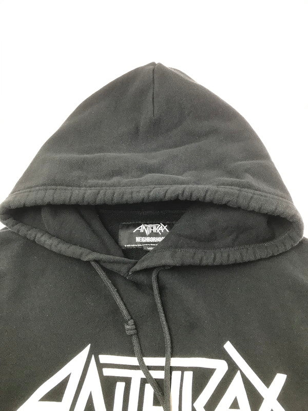 【中古品】【メンズ】 NEIGHBORHOOD ネイバーフッド × ANTHRAX アンスラックス SWEATPARKA 232UWNH-CSM02S スウェット パーカー ブラック 142-260408-rt-05-tag サイズ：L カラー：ブラック 万代Net店