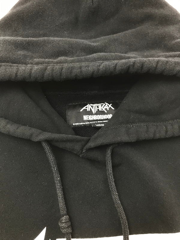 【中古品】【メンズ】 NEIGHBORHOOD ネイバーフッド × ANTHRAX アンスラックス SWEATPARKA 232UWNH-CSM02S スウェット パーカー ブラック 142-260408-rt-05-tag サイズ：L カラー：ブラック 万代Net店