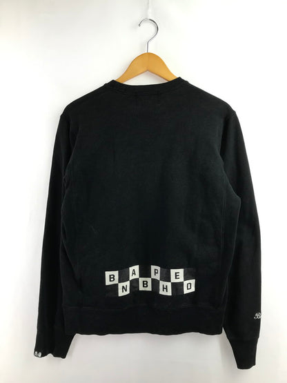 【中古品】【メンズ】 NEIGHBORHOOD ネイバーフッド × A BATHING APE ア ベイシング エイプ SKULL CREWNECK 001SWE731908X スカル クルーネック スウェット トレーナー 142-260408-rt-03-tag サイズ：M カラー：ブラック 万代Net店
