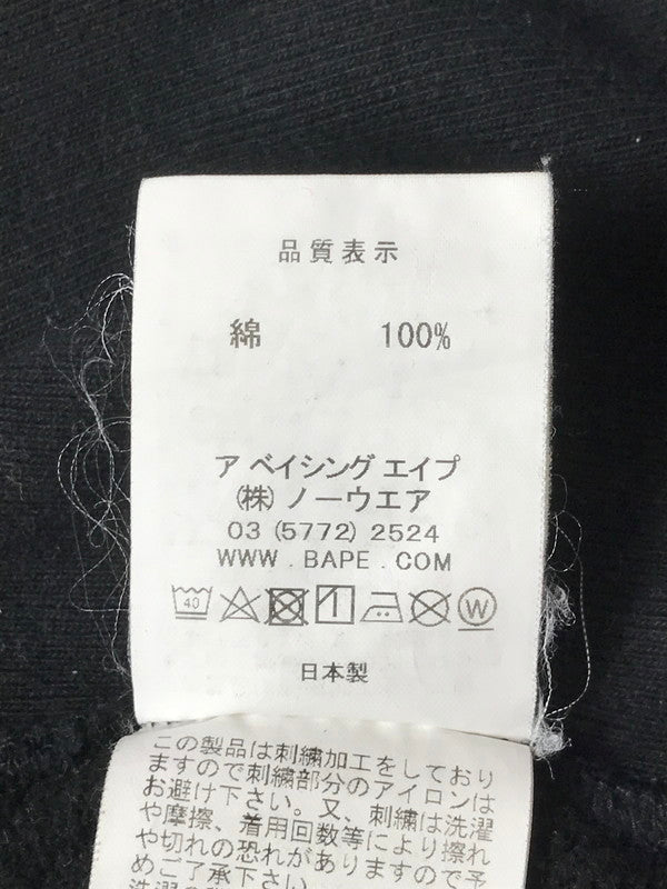【中古品】【メンズ】 NEIGHBORHOOD ネイバーフッド × A BATHING APE ア ベイシング エイプ SKULL CREWNECK 001SWE731908X スカル クルーネック スウェット トレーナー 142-260408-rt-03-tag サイズ：M カラー：ブラック 万代Net店