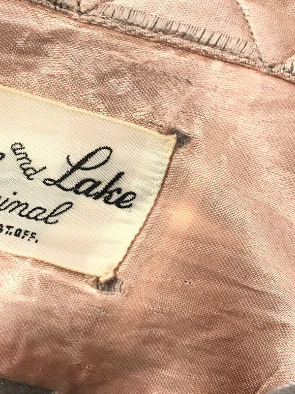 【中古品】【メンズ】 GAME AND LAKE ゲーム・アンド・レイク 40～50's CHECK OPEN-COLLAR RAYON L/S SHIRT 40～50年代 チェック オープンカラー レーヨンシャツ 146-260408-rt-12-tag サイズ：16 カラー：ライトグレー 万代Net店
