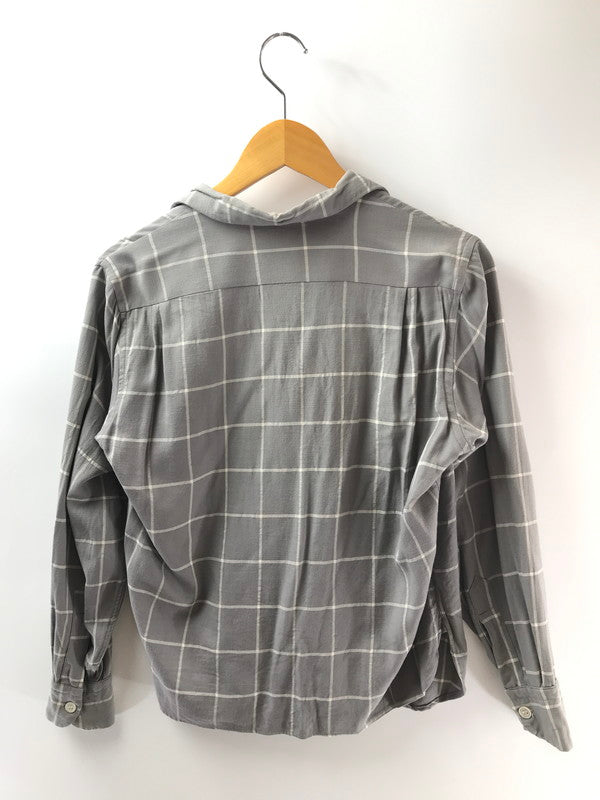 【中古品】【メンズ】 GAME AND LAKE ゲーム・アンド・レイク 40～50's CHECK OPEN-COLLAR RAYON L/S SHIRT 40～50年代 チェック オープンカラー レーヨンシャツ 146-260408-rt-12-tag サイズ：16 カラー：ライトグレー 万代Net店