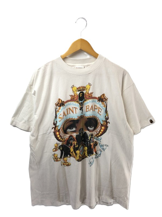 【中古品】【メンズ】 SAINT MICHAEL セントマイケル ×A BATHING APE アベイシングエイプ SM-HR1-0000-C36 25AW GENERATION BAPE SS TEE ベイプ Tシャツ 142-260423-na-01-tagh サイズ：L カラー：ホワイト 万代Net店