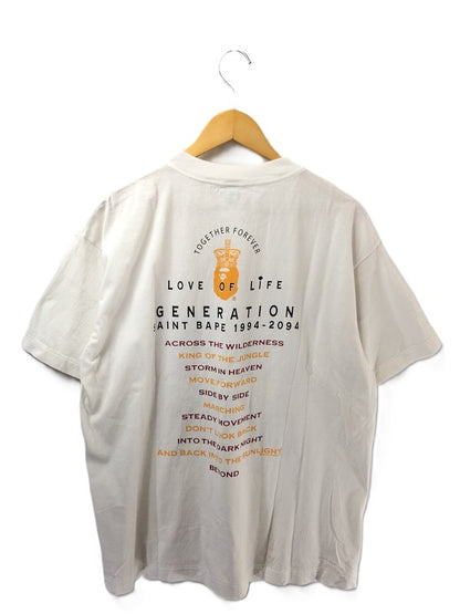 【中古品】【メンズ】 SAINT MICHAEL セントマイケル ×A BATHING APE アベイシングエイプ SM-HR1-0000-C36 25AW GENERATION BAPE SS TEE ベイプ Tシャツ 142-260423-na-01-tagh サイズ：L カラー：ホワイト 万代Net店