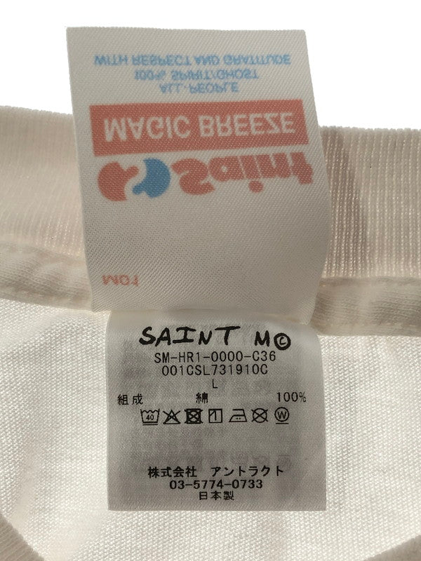 【中古品】【メンズ】 SAINT MICHAEL セントマイケル ×A BATHING APE アベイシングエイプ SM-HR1-0000-C36 25AW GENERATION BAPE SS TEE ベイプ Tシャツ 142-260423-na-01-tagh サイズ：L カラー：ホワイト 万代Net店
