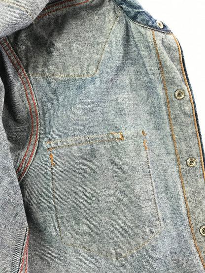 【中古品】【メンズ】 KOJIMA GENES 児島ジーンズ WESTERN DENIM L/S SHIRT ウエスタン デニムシャツ 長袖シャツ 145-260523-na-06-tagh サイズ：M カラー：インディゴ 万代Net店