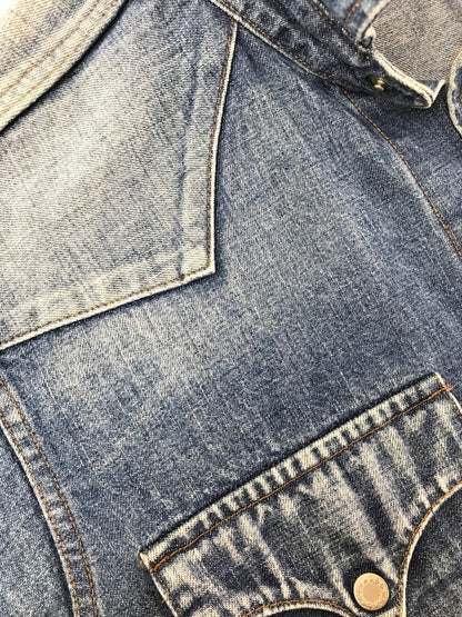【中古品】【メンズ】 KOJIMA GENES 児島ジーンズ WESTERN DENIM L/S SHIRT ウエスタン デニムシャツ 長袖シャツ 145-260523-na-06-tagh サイズ：M カラー：インディゴ 万代Net店