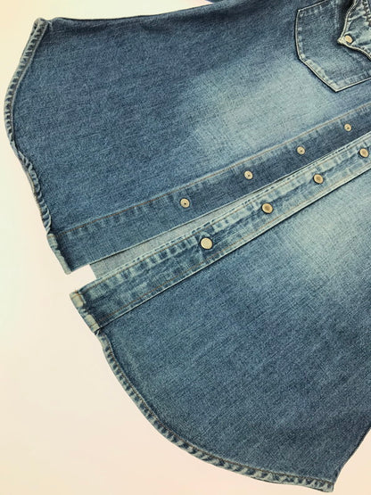 【中古品】【メンズ】 KOJIMA GENES 児島ジーンズ WESTERN DENIM L/S SHIRT ウエスタン デニムシャツ 長袖シャツ 145-260523-na-06-tagh サイズ：M カラー：インディゴ 万代Net店