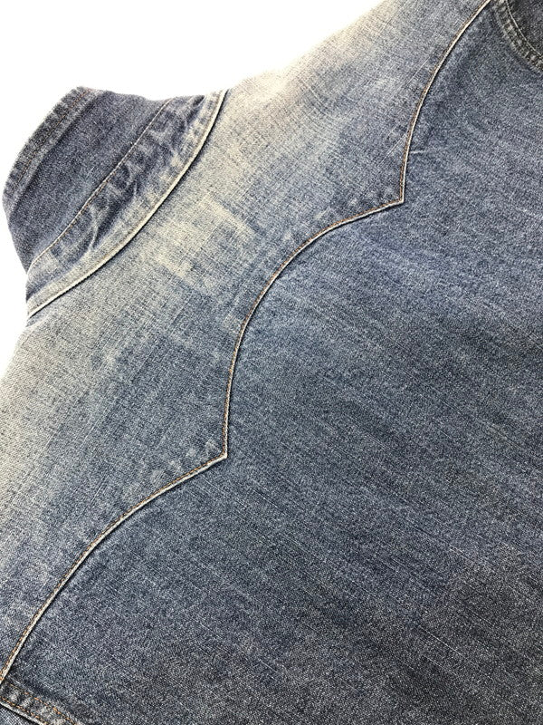 【中古品】【メンズ】 KOJIMA GENES 児島ジーンズ WESTERN DENIM L/S SHIRT ウエスタン デニムシャツ 長袖シャツ 145-260523-na-06-tagh サイズ：M カラー：インディゴ 万代Net店