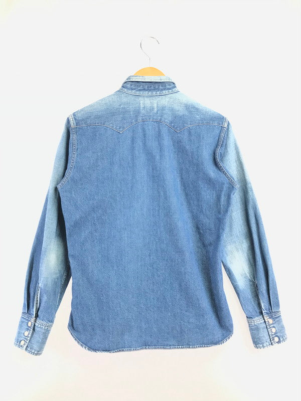 【中古品】【メンズ】 KOJIMA GENES 児島ジーンズ WESTERN DENIM L/S SHIRT ウエスタン デニムシャツ 長袖シャツ 145-260523-na-06-tagh サイズ：M カラー：インディゴ 万代Net店