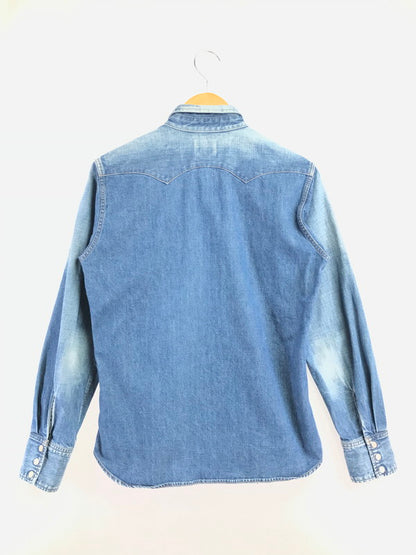 【中古品】【メンズ】 KOJIMA GENES 児島ジーンズ WESTERN DENIM L/S SHIRT ウエスタン デニムシャツ 長袖シャツ 145-260523-na-06-tagh サイズ：M カラー：インディゴ 万代Net店