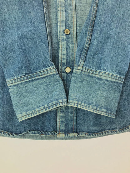 【中古品】【メンズ】 KOJIMA GENES 児島ジーンズ WESTERN DENIM L/S SHIRT ウエスタン デニムシャツ 長袖シャツ 145-260523-na-06-tagh サイズ：M カラー：インディゴ 万代Net店