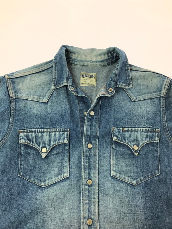【中古品】【メンズ】 KOJIMA GENES 児島ジーンズ WESTERN DENIM L/S SHIRT ウエスタン デニムシャツ 長袖シャツ 145-260523-na-06-tagh サイズ：M カラー：インディゴ 万代Net店