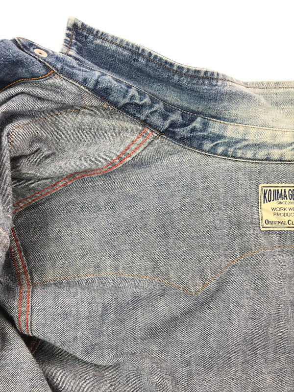 【中古品】【メンズ】 KOJIMA GENES 児島ジーンズ WESTERN DENIM L/S SHIRT ウエスタン デニムシャツ 長袖シャツ 145-260523-na-06-tagh サイズ：M カラー：インディゴ 万代Net店