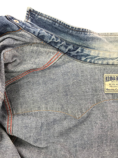 【中古品】【メンズ】 KOJIMA GENES 児島ジーンズ WESTERN DENIM L/S SHIRT ウエスタン デニムシャツ 長袖シャツ 145-260523-na-06-tagh サイズ：M カラー：インディゴ 万代Net店