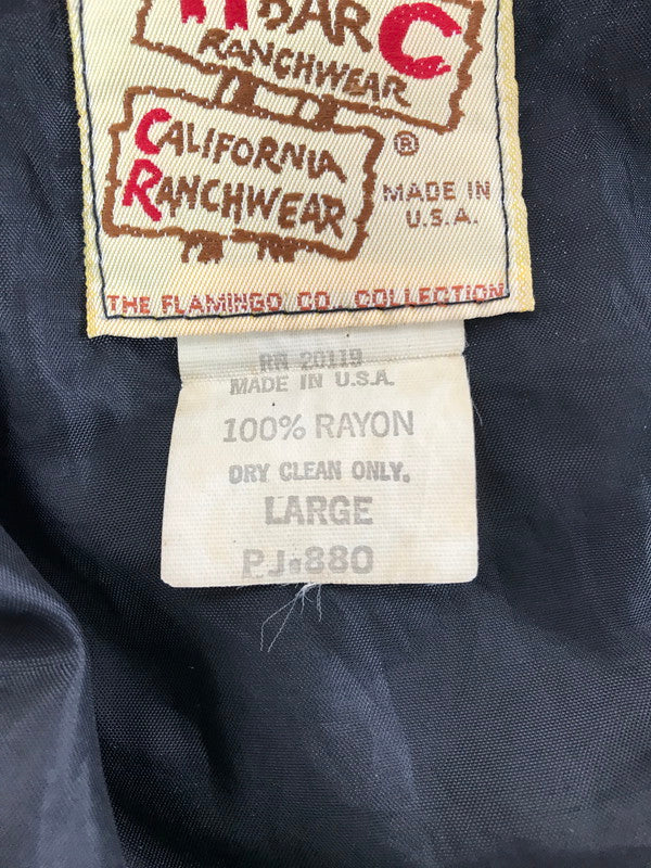 【現状渡し品】【メンズ】 H BAR C エイチバーシー 70's WESTERN JACKET 70年代 ウエスタン ジャケット ライトアウター 146-260326-rt-12-tag サイズ：L カラー：ブラック 万代Net店