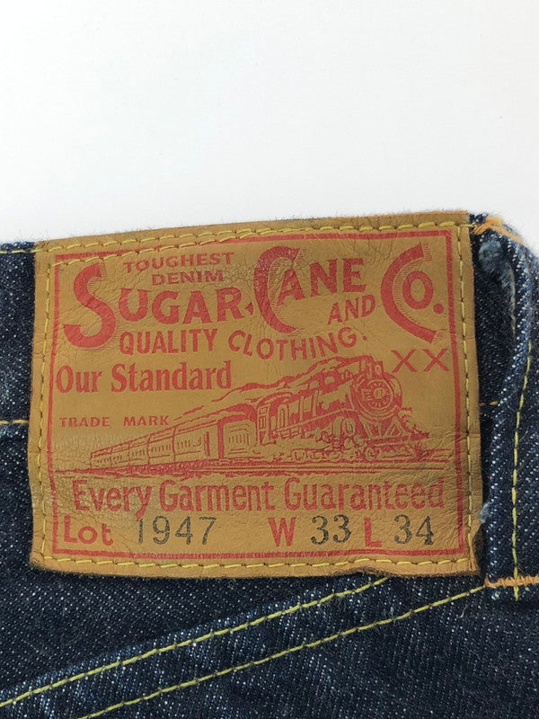 【中古品】【メンズ】 SUGAR CANE シュガーケーン STANDARD DENIM 1947 MODEL LOT NO.SC41947 スタンダード デニム 1947 モデル 156-260409-rt-24-tag サイズ：W33 L34 カラー：インディゴ 万代Net店
