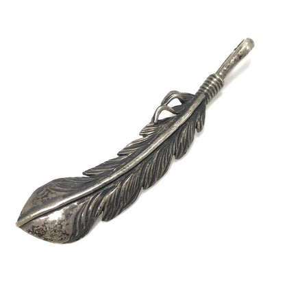 【現状渡し品】【メンズ】 BIG HAND ビッグハンド FEATHER PENDANT TOP フェザー ペンダントトップ アクセサリー 191-260627-na-11-tagh カラー：シルバー 万代Net店