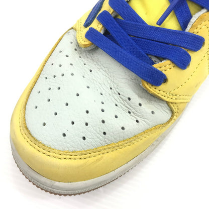 【現状渡し品】【メンズ】 NIKE ナイキ ×TRAVIS SCOTT トラヴィススコット WMNS AIR JORDAN 1 RETRO LOW OG DZ4137-700 ウィメンズ エアジョーダン 1 レトロ スニーカー 靴 160-260411-na-11-tagh サイズ：26.5cm US 9.5 カラー：CANARY/RACER BLUE-LIGHT SILVER 万代Net店
