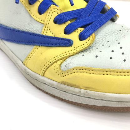 【現状渡し品】【メンズ】 NIKE ナイキ ×TRAVIS SCOTT トラヴィススコット WMNS AIR JORDAN 1 RETRO LOW OG DZ4137-700 ウィメンズ エアジョーダン 1 レトロ スニーカー 靴 160-260411-na-11-tagh サイズ：26.5cm US 9.5 カラー：CANARY/RACER BLUE-LIGHT SILVER 万代Net店
