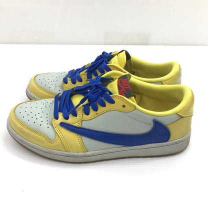 【現状渡し品】【メンズ】 NIKE ナイキ ×TRAVIS SCOTT トラヴィススコット WMNS AIR JORDAN 1 RETRO LOW OG DZ4137-700 ウィメンズ エアジョーダン 1 レトロ スニーカー 靴 160-260411-na-11-tagh サイズ：26.5cm US 9.5 カラー：CANARY/RACER BLUE-LIGHT SILVER 万代Net店