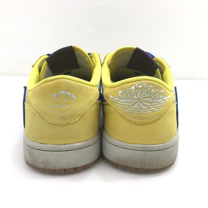 【現状渡し品】【メンズ】 NIKE ナイキ ×TRAVIS SCOTT トラヴィススコット WMNS AIR JORDAN 1 RETRO LOW OG DZ4137-700 ウィメンズ エアジョーダン 1 レトロ スニーカー 靴 160-260411-na-11-tagh サイズ：26.5cm US 9.5 カラー：CANARY/RACER BLUE-LIGHT SILVER 万代Net店