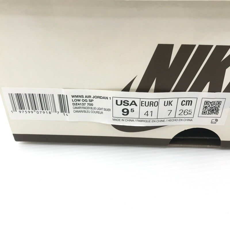【現状渡し品】【メンズ】 NIKE ナイキ ×TRAVIS SCOTT トラヴィススコット WMNS AIR JORDAN 1 RETRO LOW OG DZ4137-700 ウィメンズ エアジョーダン 1 レトロ スニーカー 靴 160-260411-na-11-tagh サイズ：26.5cm US 9.5 カラー：CANARY/RACER BLUE-LIGHT SILVER 万代Net店