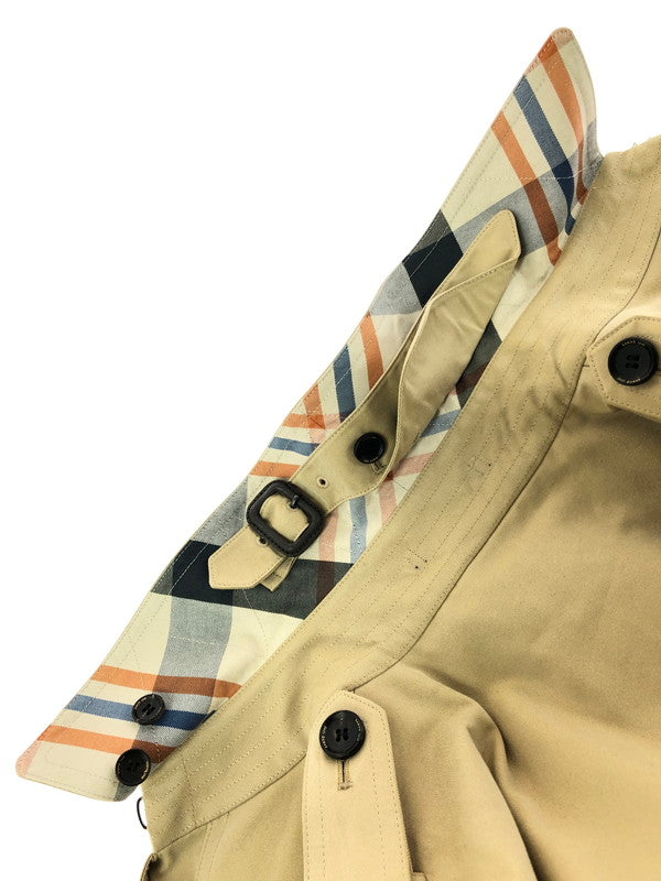 【中古品】【レディース】 SANYO サンヨー CHECK WOOL LINER TRENCH COAT "BEIGE" チェックウールライナー トレンチ コート アウター 168-260404-rt-20-tag サイズ：34 カラー：ベージュ 万代Net店