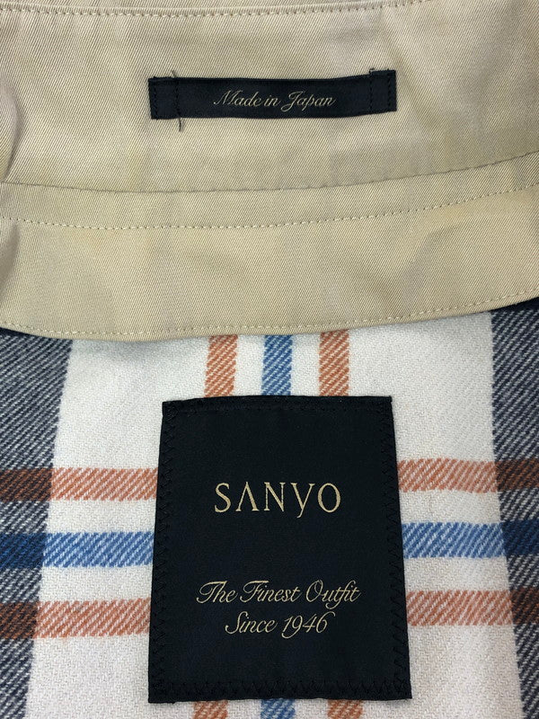 【中古品】【レディース】 SANYO サンヨー CHECK WOOL LINER TRENCH COAT "BEIGE" チェックウールライナー トレンチ コート アウター 168-260404-rt-20-tag サイズ：34 カラー：ベージュ 万代Net店