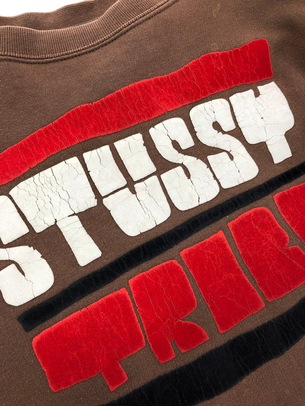 【中古品】【メンズ】 OLD STUSSY オールド ステューシー 00's STUSSY TRIBE CREWNECK SWEAT 2000年代 クルーネック スウェット 142-260404-rt-12-tag サイズ：L カラー：ブラウン 万代Net店