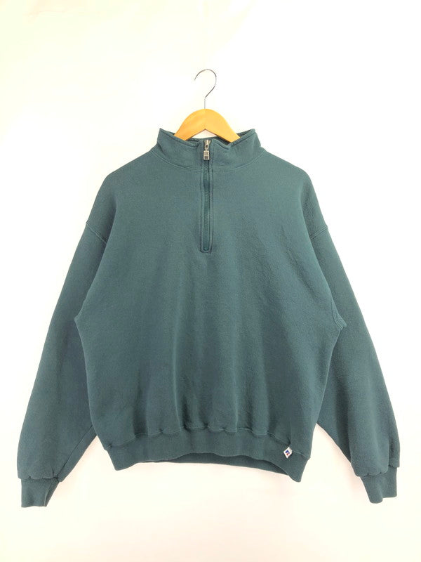 【中古品】【メンズ】 RUSSELL ラッセル MEXICO HALF ZIP PULLOVER SWEAT ハーフ ジップ プルオーバー スウェット 146-260505-rt-15-tag サイズ：L カラー：グリーン 万代Net店