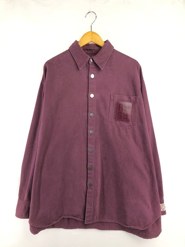 【中古品】【メンズ】 RAF SIMONS ラフシモンズ 22SS BIG FIT DENIM SHIRT 221-M243 国内正規 ビッグ フィット デニムシャツ トップス 141-260411-rt-12-tag カラー：バーガンディー 万代Net店