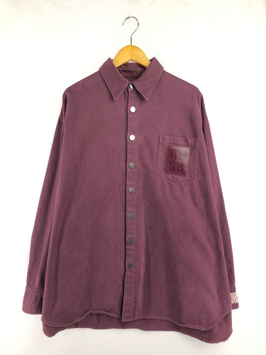 【中古品】【メンズ】 RAF SIMONS ラフシモンズ 22SS BIG FIT DENIM SHIRT 221-M243 国内正規 ビッグ フィット デニムシャツ トップス 141-260411-rt-12-tag カラー：バーガンディー 万代Net店