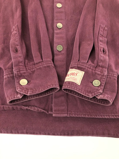 【中古品】【メンズ】 RAF SIMONS ラフシモンズ 22SS BIG FIT DENIM SHIRT 221-M243 国内正規 ビッグ フィット デニムシャツ トップス 141-260411-rt-12-tag カラー：バーガンディー 万代Net店