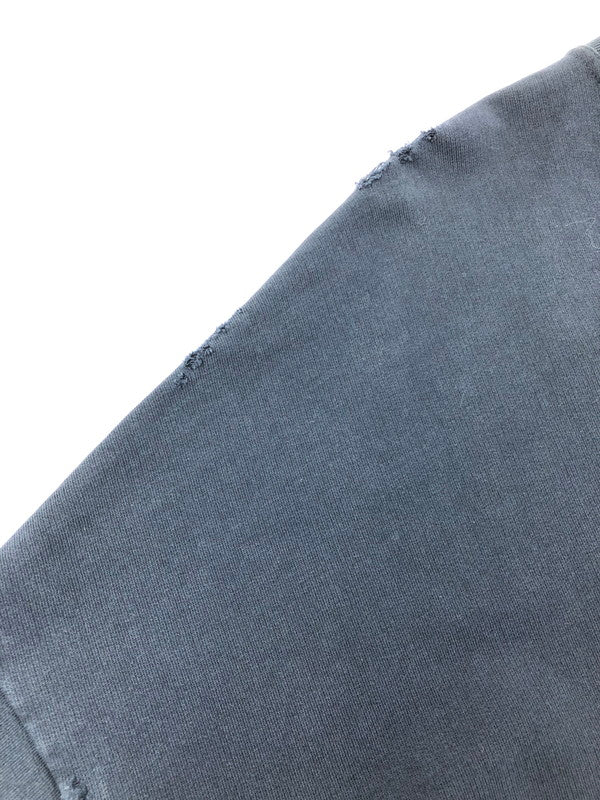 【中古品】【メンズ】 RAF SIMONS ラフシモンズ 22SS DESTROYED CREWNECK SWEATSHIRT 221-M167 ダメージ加工 クルーネック スウェットシャツ トレーナー トップス 141-260411-rt-04-tag カラー：ネイビー 万代Net店