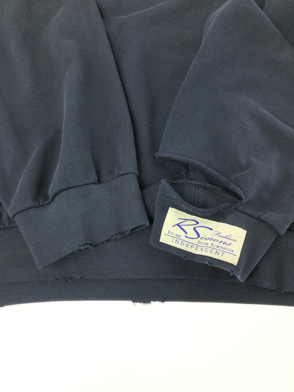 【中古品】【メンズ】 RAF SIMONS ラフシモンズ 22SS DESTROYED CREWNECK SWEATSHIRT 221-M167 ダメージ加工 クルーネック スウェットシャツ トレーナー トップス 141-260411-rt-04-tag カラー：ネイビー 万代Net店