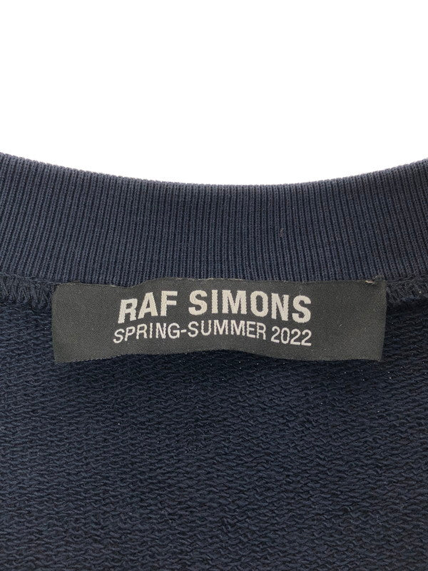 【中古品】【メンズ】 RAF SIMONS ラフシモンズ 22SS DESTROYED CREWNECK SWEATSHIRT 221-M167 ダメージ加工 クルーネック スウェットシャツ トレーナー トップス 141-260411-rt-04-tag カラー：ネイビー 万代Net店
