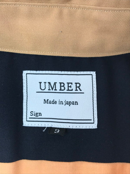 【中古品】【メンズ】 UMBER アンバー L/S SHIRT 76502-22 ポリレーヨン ロングスリーブ シャツ トップス 140-260522-rt-19-tagh サイズ：3 カラー：ベージュ 万代Net店