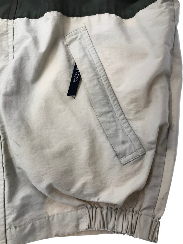【中古品】【メンズ】 NAUTICA ノーティカ 3-TONE BLOUSON JACKET KHAKI NAVY IVORY 収納フード付き スリートーン ブルゾン ジャケット アウター 146-260822-rt-17-tagh サイズ：L カラー：マルチカラー 万代Net店
