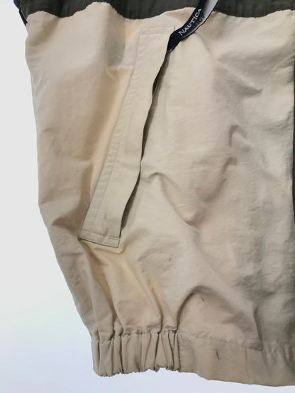 【中古品】【メンズ】 NAUTICA ノーティカ 3-TONE BLOUSON JACKET KHAKI NAVY IVORY 収納フード付き スリートーン ブルゾン ジャケット アウター 146-260822-rt-17-tagh サイズ：L カラー：マルチカラー 万代Net店