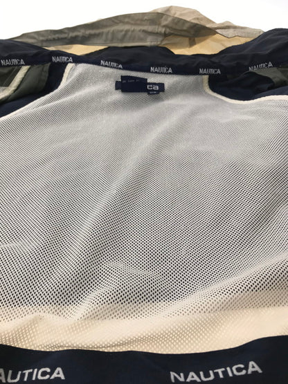 【中古品】【メンズ】 NAUTICA ノーティカ 3-TONE BLOUSON JACKET KHAKI NAVY IVORY 収納フード付き スリートーン ブルゾン ジャケット アウター 146-260822-rt-17-tagh サイズ：L カラー：マルチカラー 万代Net店